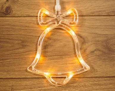 фото Фигура светодиод. "Колокольчик" на присоске (батарейки 3хААА в компл.) 8LED 200х160х10мм тепло-бел. 1Вт 4.5В IP20 NEON-NIGHT 501-012