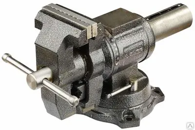 Фото №0 Тиски ЗУБР "ЭКСПЕРТ" слесарные, многофункц. с поворотом в двух плоскостях