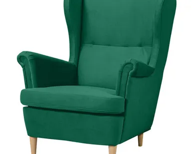 фото кресло Нильс 820х960х1010мм велюр зеленое