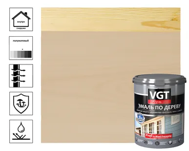 фото Эмаль Vgt Профи ВД-АК-1179 по дереву и OSB, кремовая, 1 кг