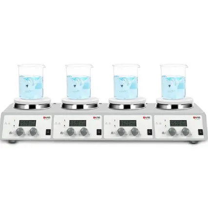 Фото №0 Мешалка магнитная DLAB MS-H340-S4 (4-местная, 4х10 л, 200...1500 об/мин, 340 °С), арт. 8030271110