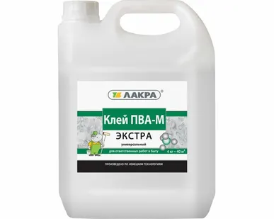 фото Клей ПВА-М универсальный Экстра 4 кг Л-С (Lakra) Лакра