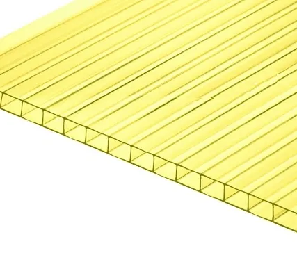 Фото №0 Сотовый поликарбонат CARBOGLASS Кристалл Желтый 4 мм (2,1*12 м)