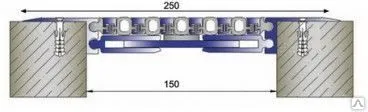 фото Деформационные швы накладные шириной 150 мм для пола