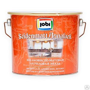 фото Полуматовая быстросохнущая эмаль Jobi SeidenmattAqualack