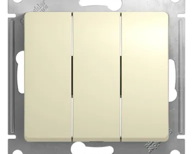 фото Механизм выключателя 3-кл. СП Glossa 10А IP20 (сх. 1+1+1) 10AX беж. SchE GSL000231