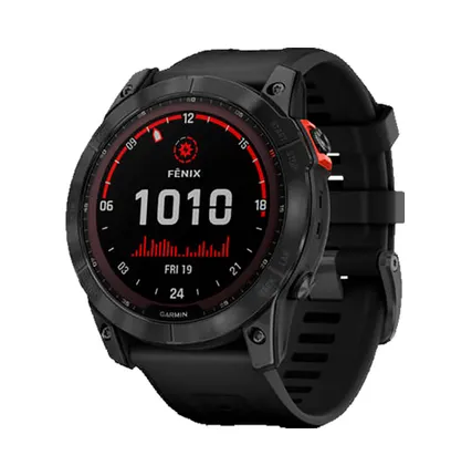 Фото №0 Часы Garmin Fenix 7X Solar серый с черным ремешком