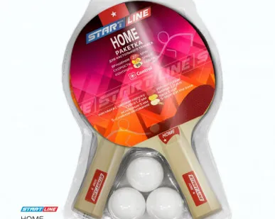 фото Набор START LINE: 2 Ракетки Home 1*, 3 мяча Club Select