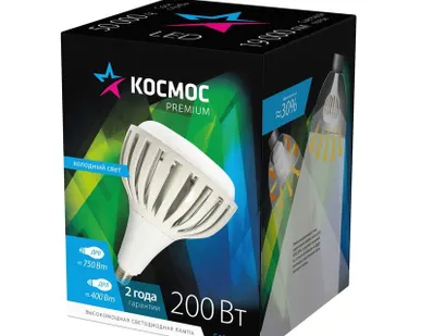 фото Лампа светодиодная KOSMOS premium HWLED 200Вт 6500К E40 220В Космос KHWLED200WE4065