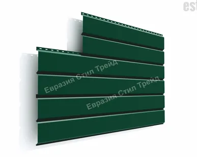 фото Металлический сайдинг Евробрус Pe 0.45 | RAL 6005 Зелёный мох