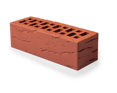 фото Кирпич лицевой керамический Красный «Антик» пустотелый Евро 0.9 НФ
