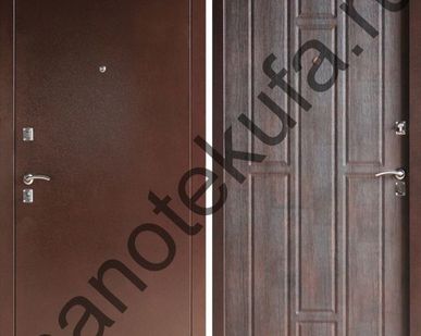 фото Дверь входная металлическая Стандарт (Антик медь/Тиковое дерево)