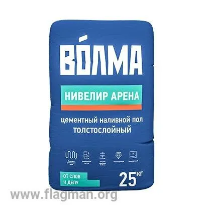 Фото №0 Наливной пол Волма Нивелир Арена цементный 25кг
