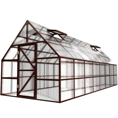 Фото №0 Теплица английская ЧЕЛСИ 3х8 м, цвет Коричневый (RAL 8017)