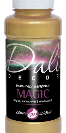 Фото №0 Эмаль Dali Decor Magic перламутровая, акриловая, золото, 0,25 л