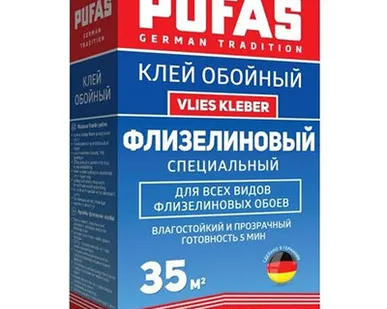 фото Клей для обоев Pufapro флизелиновый специальный Vlies Kleber GT (35 м2) 225 г