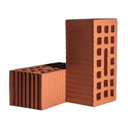 Фото №1 Кирпич рядовой пустотелый 1,6 НФ красный рифленый, (220 подд.), шт.