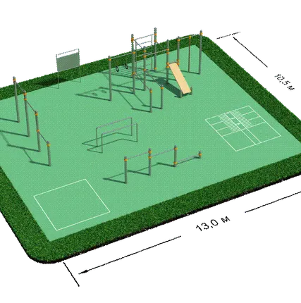 Фото №0 Спортивная площадка для выполнения ГТО (II-III ступени, 9-12 лет)