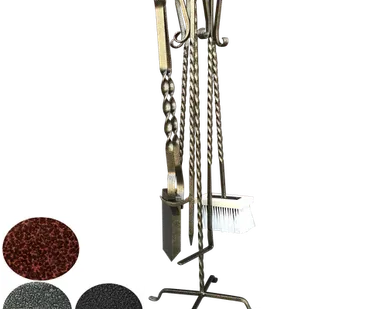 фото Набор для камина на стойке (5пред) бронза