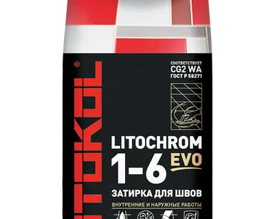фото Затирка цементная Litokol Litochrom 1-6 EVO LE.200 белый 2 кг