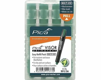 фото Сменные грифели для маркера Visor permanent Зелёный 4 шт PICA-MARKER 991/36