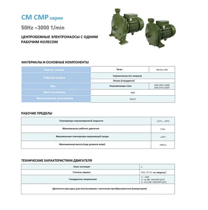 Фото №2 Наcосный агрегат моноблочный резьбовой SAER CMP 230V