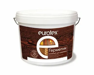 фото Герметик акриловый для швов деревянных домов EUROTEX белый 6 кг