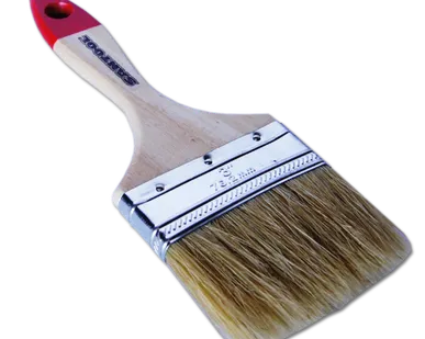 фото Кисть плоская "SANTOOL" СТАНДАРТ   75мм натуральная щетина деревянная ручка