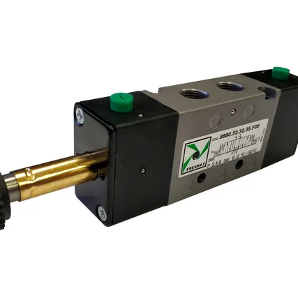 Фото №0 8880.53.32.35.F00 - Распределитель пневматический с электромагнитным управлением 5/3 (О.Ц.) - G1/8", 790 нл/мин, ЭлПнУправление - двустороннее, под катушку типа MF