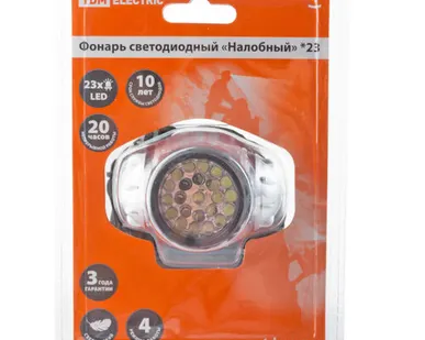 фото Фонарь TDM Налобный LED 23светодиода 69лм/Вт на 3хAAA