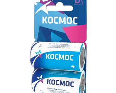 фото Элемент питания солевой R20 (блист.2шт) Космос KOCR202BL