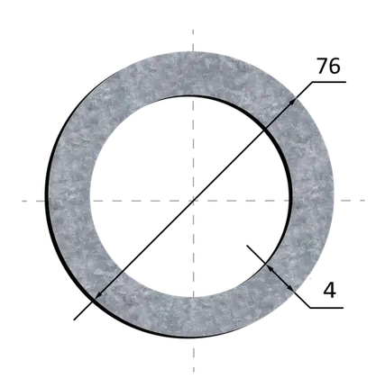 Фото №0 Труба оцинкованная 76х4