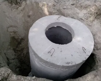 фото Сливная яма из бетонных колец