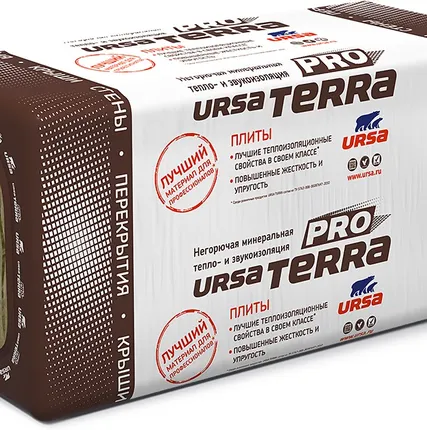Фото №0 Утеплитель URSA Terra 34 PRO PN 1250*610*100 мм 12 плит