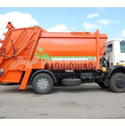 Фото №0 Мусоровоз МКЗ-3410 на шасси МАЗ-5340B2 с портальным подъемником (РАРЗ)