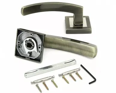 фото Ручка раздельная FZ 07 S квадратная АВ Античная бронза