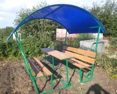 фото Беседка из поликарбоната для дачи