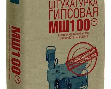 фото Штукатурка гипсовая МШ 100 30кг Гипсополимер