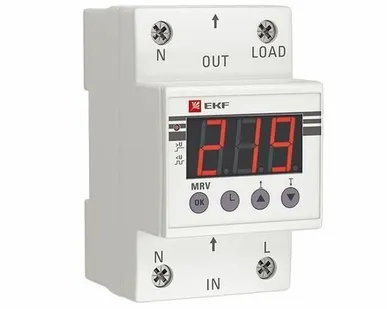 фото Реле напряжения с дисплеем MRV 32А PROxima EKF MRV-32A
