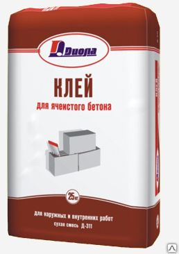 Фото №0 Клей для ячеистого бетона Д-311 25 кг.