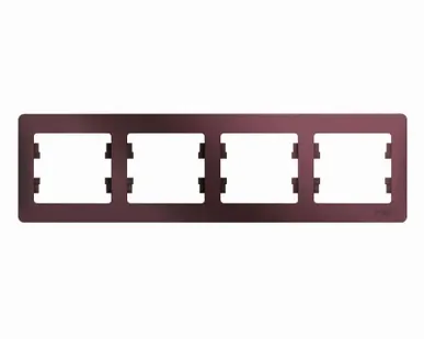 фото Рамка 4-м Glossa горизонт. баклажан. SchE GSL001104