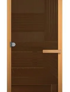 фото Дверь Бронза 190*70, 8 мм, 3 петли, ручка магнит, коробка осина FireWay