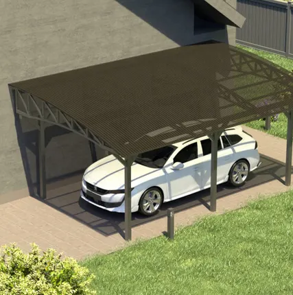 Фото №0 Полуарочный навес №32 из поликарбоната 3,9х6,3 м