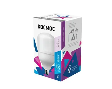 фото Лампа светодиодная высокомощная 30Вт 6500К E27 Космос LksmHWLED30WE2765
