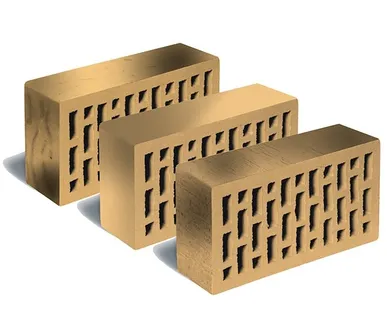 фото Кирпич лицевой керамический «Пшеничный Флешинг» пустотелый одинарный