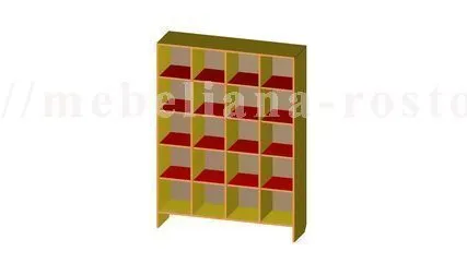 Фото №0 Шкаф для детского сада для горшков (20 мест, вертикальный), цвет арт.ds 004