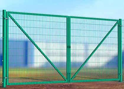 Фото №0 Ворота распашные FIT 3D под бетонирование - 1600.3500 мм (RAL 6005)