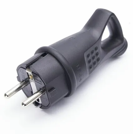 Фото №0 Вилка каучук 1-ф., 16А угловая IP44 черная RPG16-30-4...