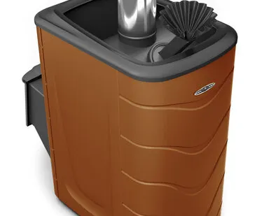 фото Печь для бани ТМФ Гейзер Супер Inox дверца антрацит закр.каменка терракота