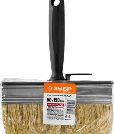 Фото №0 Кисть-макловица 5 х 15 см, светлая натуральная щетина, пластмассовый корпус, все виды ЛКМ, ЗУБР